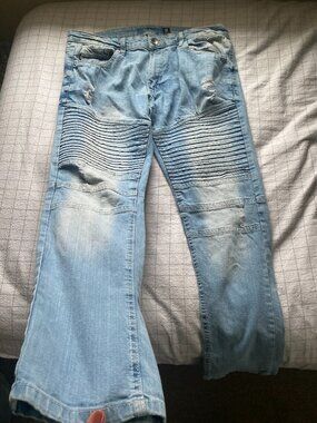 South Pole Moto Distressed Jeans Men's Size 34x30